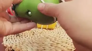Wooden Toys Threading Caterpillars Eat Pear Novelty Funny Educational Wood Toys