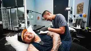 TATTOOING MY APPRENTICE *CAN HE HANDLE IT?*