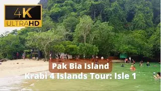 4K Walking in Pak Bia Island - Krabi 4 Islands Tour Island