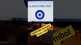 MSWORD Symbol Shortcut Keys Trick 148