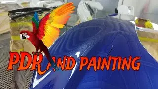 Car Painting PDR techniques Overflow Tinsmith work Glasurit base Iwata WS400 SATA HVLP Mini Jet R-M