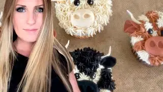 THE CUTEST Highland cow cupcakes TUTORIAL!!