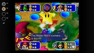 lucky hidden block star on the first turn! mario party 2