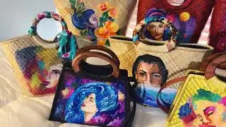 Handpainted Bayong Bags