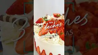 TARTA 3 LECHES rellena con fresas