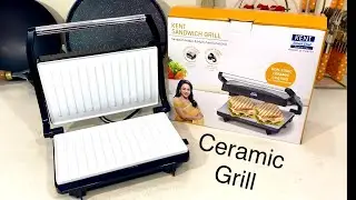 BEST GRILL🤩Nontoxic Ceramic Sandwich Grill Kent, Sandwich Maker, Griller, Toast, Roasted chicken