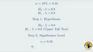 Poisson Hypothesis Testing Six Step Process