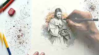 Jesus drawing #23 | Trinity art | Jesus new songs | Jesus story | Jesus movie | #shortvideo #shorts