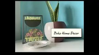 Minimal Boho Home Decor / How to Make Easy Boho Frame Using Printed Paper / DIY Home Decor In Budget