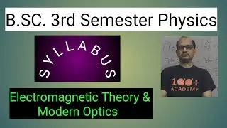 B.SC. Sem (3); Physics; &ldquo; Electromagnetic Theory & Modern Optics&rdquo; SYLLABUS.