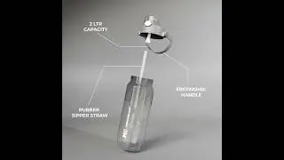 Muscleblaze Gallon Bottle Grey 2L| ML. Markings| 2ltr Capacity|