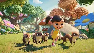 Five Little Weasels Sneak Sneak Sneak | Nursery Rhymes for Kids & Baby Songs