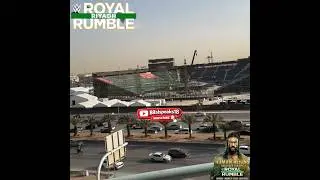 WWE is building a massive stage for Royal Rumble in Riyadh saudi #wweraw #royalrumble #saudiarabia