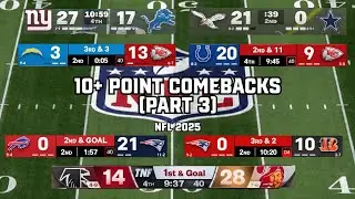 Every 10+ Point Comeback of the 2025 NFL Season | Part 3