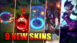 9 NEW SKINS - ODYSSEY, HARROWING, HEXTECH - Kha'Zix Aatrox Sivir TF Karma Fizz Amumu Elise Kassadin