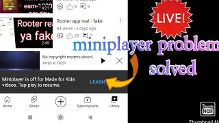 How to fix YouTube miniplayer problem#video niche karte hi band ho jati he