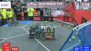 VEX Worlds 2016 - VRC Middle School - Spirit - Qual 116 (4221C 7646G) 225 vs 143 (72000F 4501A)