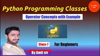 Python Programming classes in hindi class 7 By Amit sir. Operator concepts and examples. #amitsir