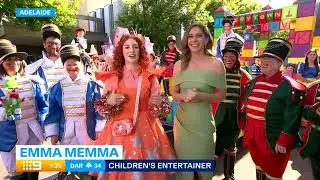 Ex-Wiggle Emma Memma at Adelaide's Christmas Pageant interview 8th Nov 2025