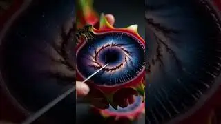galaxy dragon fruit 🍓 #asmr #fruit #3danimation #satisfying #3dcompositing #cgi #fruitcutting #relax