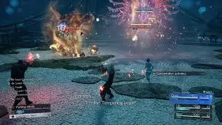 Final Fantasy Seven Rebirth Titan and Bahamut Arisen boss fight