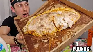 THE BIGGEST CALZONE IN HOUSTON FOOD CHALLENGE| MAN VS FOOD