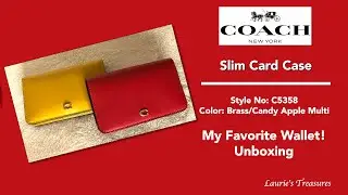 Coach Slim Card Case in Candy Apple - Unboxing My Favorite Wallet!