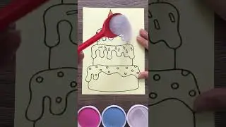 Happy birthday cake, sand painting tutorial