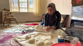 Baking Traditional Kurdish Bread in Village and Making Delicious Local Meal | rural life cooking