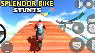Splendor Bike Stunts and Full Speed Testing Indian Bike Driving 3D Game