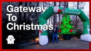 Huge REVERSIBLE Christmas 🎄 & New Year Inflatable Archway by Ozis. Bonus Tesla Lightshow @ The End!