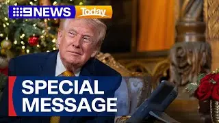 U.S. President Trump took to Truth Social to wish a Merry Christmas | 9 News Australia
