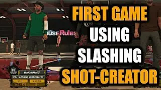 FIRST GAME USING SLASHING SHOT CREATOR! BEST SHOT CREATOR BUILD!?- NBA 2K18