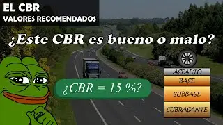 El valor relativo de soporte CBR (valores recomendados)