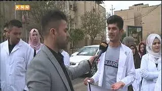 سلێمانی؛ ناڕەزایی خوێندكارانی بەشی پەرستاری