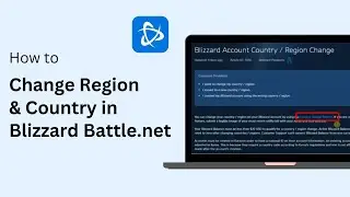 How To Change Region & Country in Battle.Net (Blizzard Account)