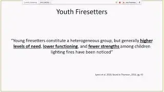 Youth Fire Intervention for Mental Health and Social Services Professionals