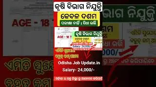 10th Pass Govt Jobs in Odisha ✅ Check Details