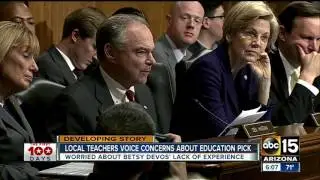 Local teachers voice concerns over education pick