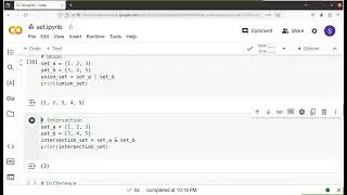Part-5:Python Data types -Set type(set())