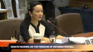 Sen Grace Poe opens senate hearing on FOI bill