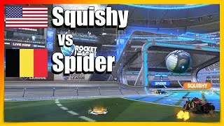 Squishy vs Spider | USA vs Belgium | Ranked Rocket League 1v1 Gameplay