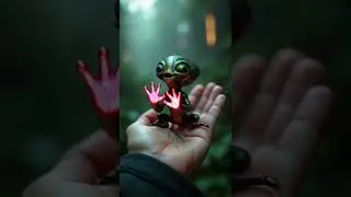 Humanity&rsquo;s Biggest Moment: Alien High-Five! #alien #mysteryinside #babyalien