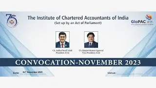 Live webcast ICAI Convocation 2023