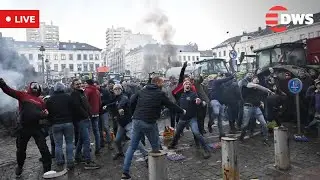 LIVE: EU Farmers Protest in Brussels as Leaders Meet Over Agricultural Policy | AC1Z