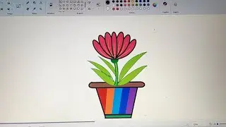 Beautiful  Flower Design ॰ MS Paint 