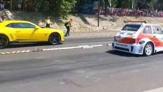 drag polski fiat 126 vs chevrolet camaro ss drag racing