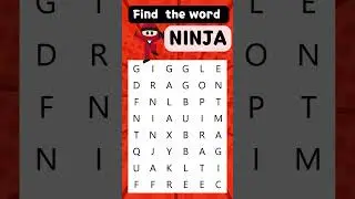 Word Search Challenge - How Fast Can You Find NINJA #shorts #fun #challengecompilation