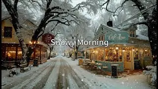 ❄️ Slow Snowy Morning at a Small Town Coffee Shop | Relaxing Music to Ease Your Mind