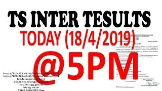 ts inter results 2019 @ 5pm | ts results 2019 18-04-2019